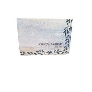 Mary & Martha Wonderful Blessings Wood Napkin Holder Phil 4:19 Farmhouse Decor